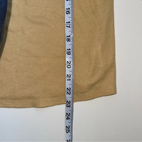 Maurices 24/7 Solid Yellow High Neck Waffle Knit Tank Top Medium Women’s - Picture 7 of 10